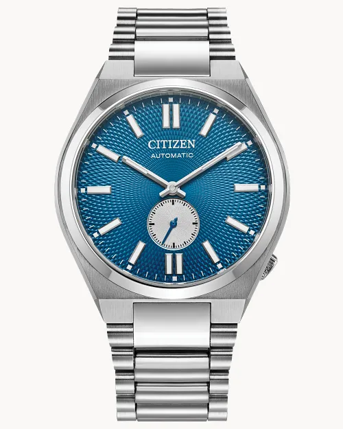 TSUYOSA Small Second Blue Dial Stainless Steel Bracelet TSUYOSA Small Second Blue Dial Stainless Steel Bracelet